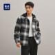 HLA/Heilan House casual style sub-jacket 25 autumn and winter new lapel removable hood warm thick coat men's clothing