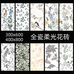 Bathroom Toilet Flower Tiles 400X800 Bathroom Characteristic Tiles Background Wall Tiles