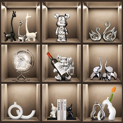 Light Luxury, High-End, Elegant Wine Cabinet Decorations, Elephant and Violent Bear Figurines, High-End Living Room, Tv Sideboard, Home Furnishings