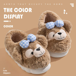 Spot cotton slippers for women's home autumn and winter indoor warm home shoes couples slippers men's winter home shoes