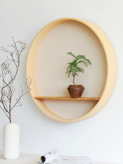 新中華風木製ウォールデコレーション - 幾何学模様の禅掛け飾り