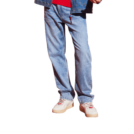 
Li Ning genuine Rijin Doujin series men's fashion trend casual washed denim trousers AJQV003