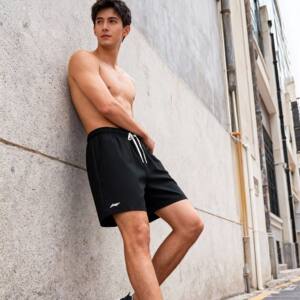 Li Ning genuine swimming series men's casual and comfortable lace-up sun protection simple sports beach pants ASLU133