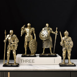 Cross-Border Nordic Retro Guard Resin Knight Ornaments Creative Home Living Room Office Crafts Decorations