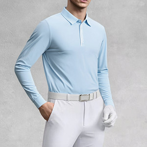 
Spring and autumn men's long-sleeved golf men's tops T-shirts POLO shirts lapel sportswear high elasticity and quick drying new products