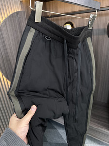 Gaga ~ 90 Goosedo! Poor webbing! Cabinet 788! Winter pressed glue pure color beam casual pants down pants men