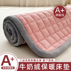 Milk Velvet Mattress, Thickened for Winter, Warm Mattress Pad, Home Bedroom Soft Cushion, Fleece-Lined, Warm, Special Pad for Rental Housing
