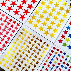 Five-Pointed Star Small Red Star Stickers for Teachers to Use in Kindergarten, Student Self-Discipline Praise Stickers, Children's Reward Face Stickers