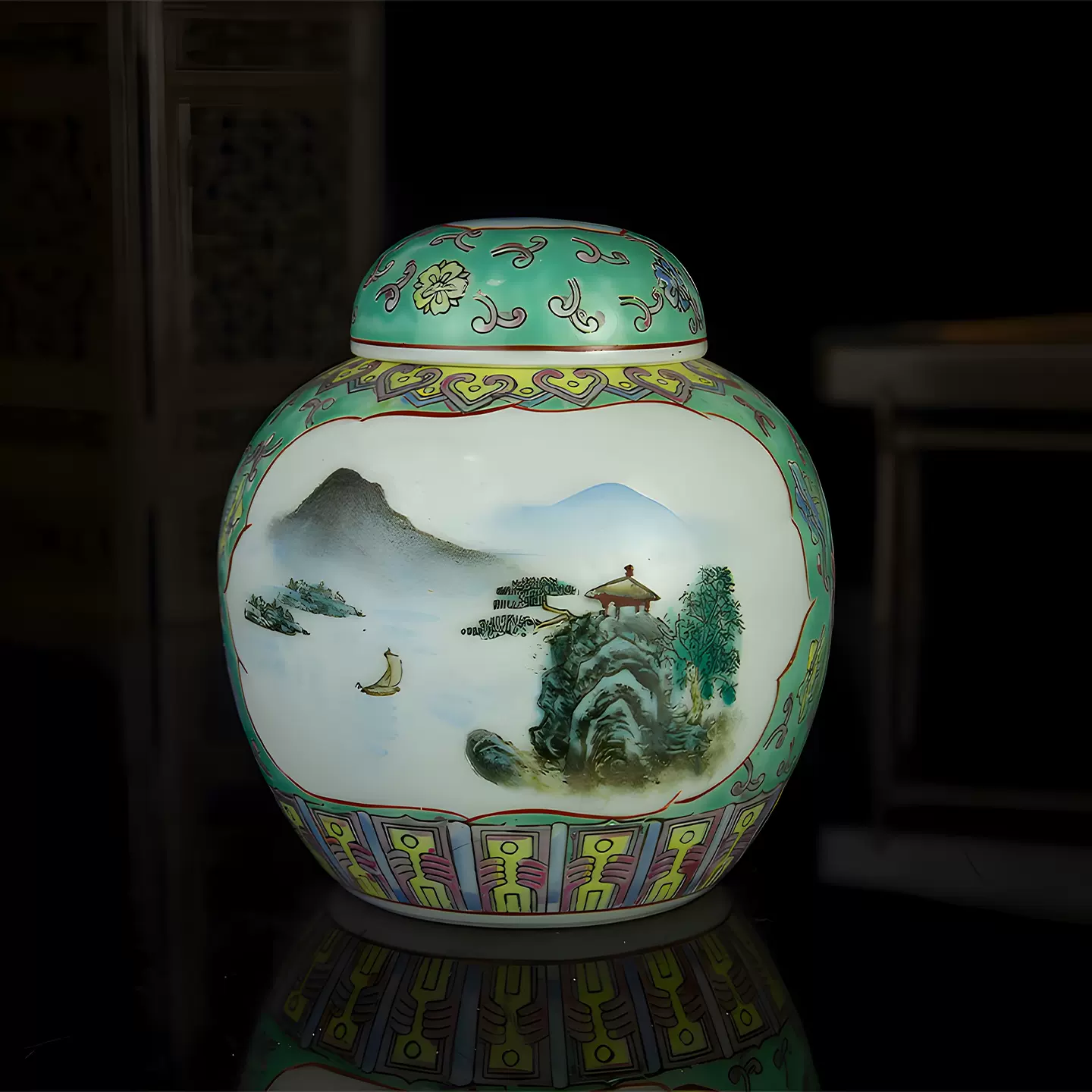 清時代 粉彩 茶葉罐 清時代 粉彩 茶葉罐 O1CN01sNlM191rqPKhaRA2x_!!