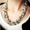 Korean crystal necklace women,s short sweater chain neck chain clavicle chain korean version european and american exaggerated retro accessories decoration