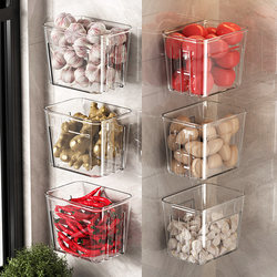 Kitchen Onion, Ginger, and Garlic Storage Box, Wall-Mounted, No-Drill, Multi-Functional Storage Rack, Storage Basket, Hanging Basket Organizer