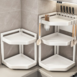 Youqin Kitchen Storage Rack Countertop Corner Multifunctional Triangular Rack Wall Corner Spice Jar Storage Shelf