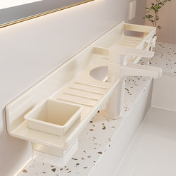 Youqin Bathroom Sink Storage Rack, No-Drill Toilet Washroom Bathroom Mirror Front Wall-Mounted Storage Shelf