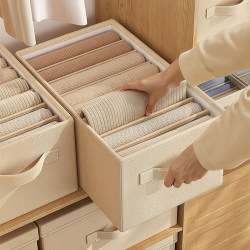 Youqin Clothes and Pants Storage Box, Clothing Storage Container, Home Wardrobe Layered Storage Organizer, Wardrobe Storage Magic Tool
