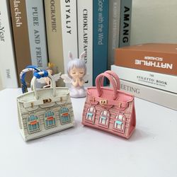 Mini Platinum Bag Pendant Christmas Edition Creative Little House Earphone Bag Car Keychain Ornament Cute Doll Bag