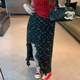 Large size ruffled floral skirt slit skirt for women spring and summer mid-length design high waist slim A-line skirt