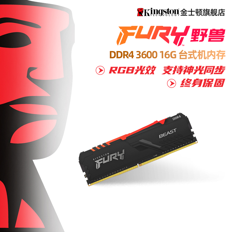 KINGSTON HACKER GOD BAR DDR4 3600 16G ޸  ũž  Ŭŷ ȣƮ ޸ Ʈ  RGB-