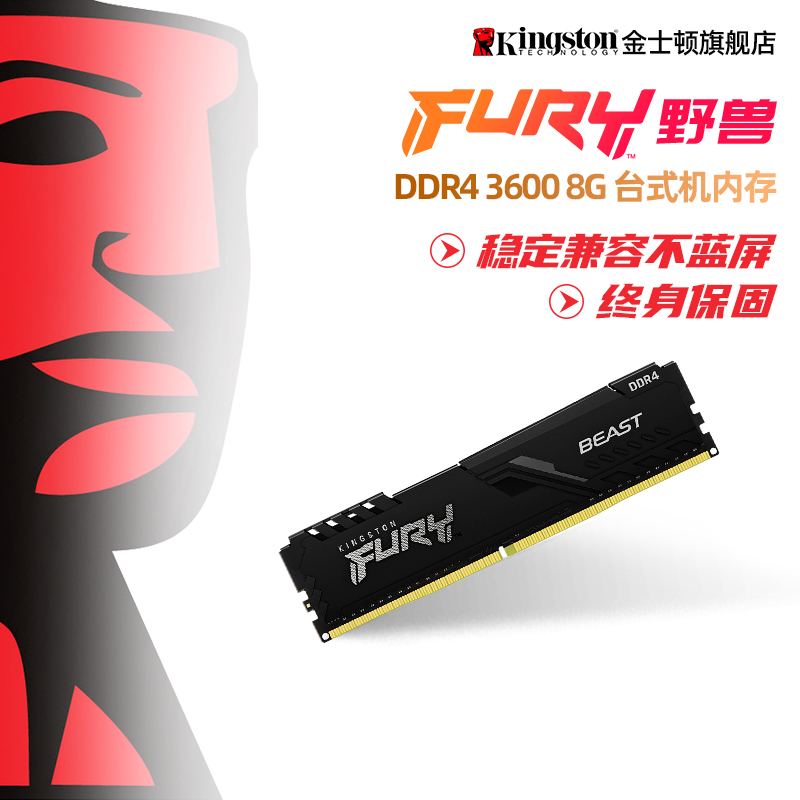 KINGSTON FURY BEAST DDR4 3600 8G ũž ޸   Ŭŷ ȣƮ ޸  -