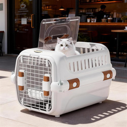 Air Transport Box for Cats, Pet Carrier for Small Dogs, Car Carrier with Skylight, Rabbit Cage, Portable Cat Bag for Outings