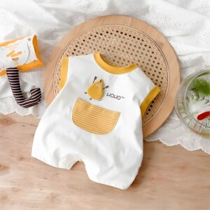
Baby children's summer 0-2 years old vest crawling suit for boys and girls baby onesie parent-child family summer clothing bag