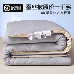 Silk Quilt 100% Mulberry Silk Genuine Summer Cooling Air-Conditioning Quilt Winter Quilt Core Single Student Dormitory Double Spring and Autumn Quilt
