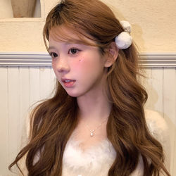 Fluffy Warm Winter~ Cute Pom-Pom Hair Clip for Women, Sweet and Elegant, Back-Of-Head Hairpin, Side Clip, Autumn and Winter Hair Accessory, Headwear