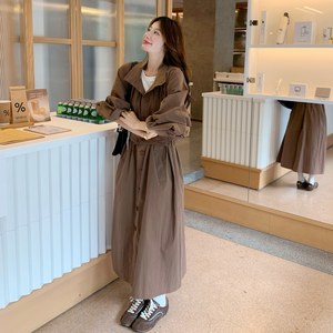 
2025 new autumn clothing in stock, women's boutique long windbreaker, fashionable Korean style jacket, warm and versatile, high-end style