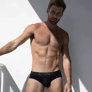 
C-IN2 men's underwear pure cotton 3 pairs comfortable low waist breathable U convex large bag sexy briefs men's bottoms