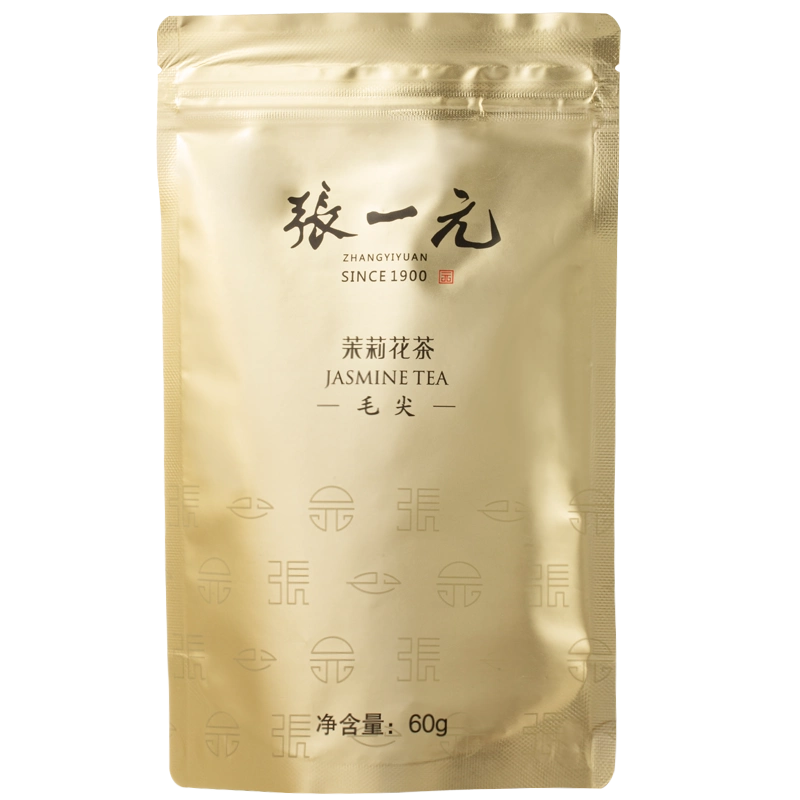 张一元茉莉花茶叶白雪香春新茶浓香型口粮茶伴手礼品特级50g袋装