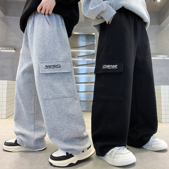 
Children's clothing boys' pants spring and autumn 2026 new medium and large children's sports pants spring casual workwear boys' sweatpants