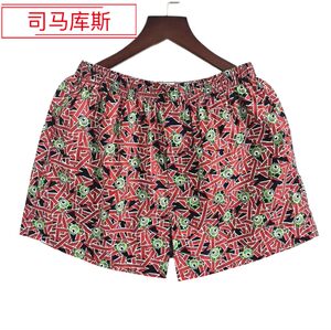 All cotton cartoon Auro pants men's pure cotton loose large size home casual shorts cartoon cigarettes