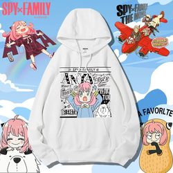Spy's Family Joint Hooded Sweatshirt Men and Women Japanese style Second Yuan Ania Around Outwear Autumn and Winter Fleece-lined
