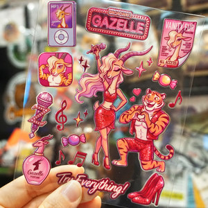 
Original movie Zootopia 2 Xia Qiyang singer try everything transfer sticker waterproof sunscreen crystal label