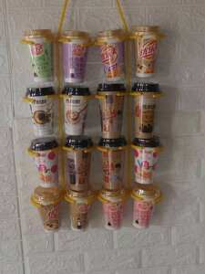 
Cup noodles milk tea hanging plastic snack shelf display rack French fries hanging custom milk tea cup holder store supermarket shelf convenience