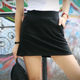 Large -size black skirt Half -body dress new straight tube sports high waist thin hip skirt loose waist casual A -line skirt
