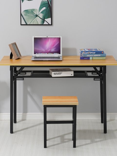 Simple Folding Table Rectangular Training Table Stall Table Outdoor Study Desk Conference Long Table Dining Table Ibm Table