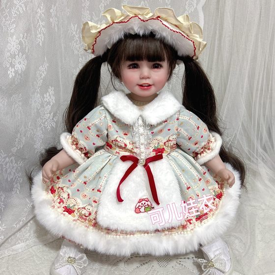 
50-55cm doll clothes skirt new pastoral style dress girl Lolita blue princess skirt suit