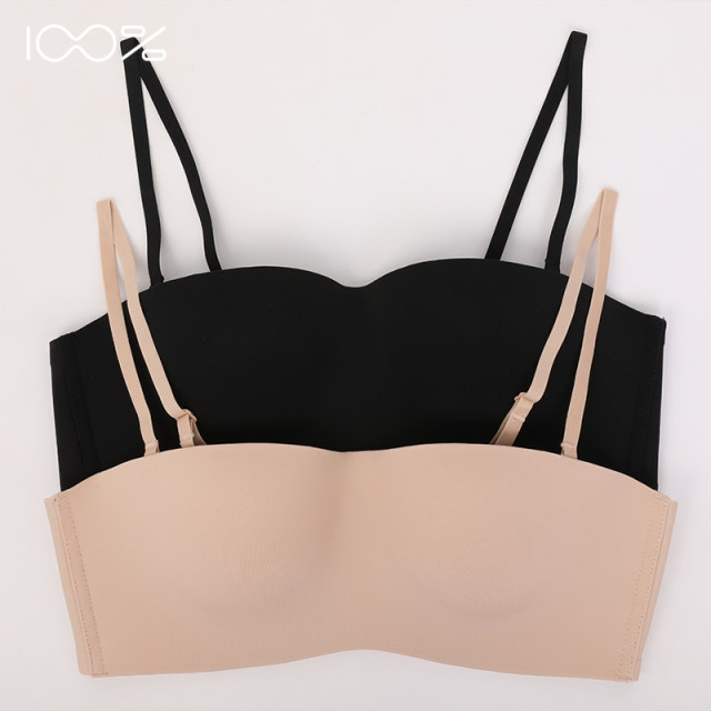 100% Feeling 100% Feeling B Thin Glossy Floating No Steel Wire Simple Comfortable Collect Half Cup Underwear Bra 9087