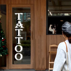 Tattoo shop glass door window decoration sticker
