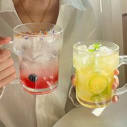 【New Product】Le Meng Beer Mug, Thickened Large Capacity, High-Quality Glass Cup, Household Tea Cup, Water Cup, Draft Beer Cup