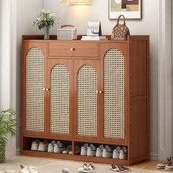 Shoe Cabinet for Home Entrance, Plastic Rattan Woven Door, Multi-Layer Storage Cabinet, Dustproof, Large Size, Simple 2026 New Model Shoe Rack