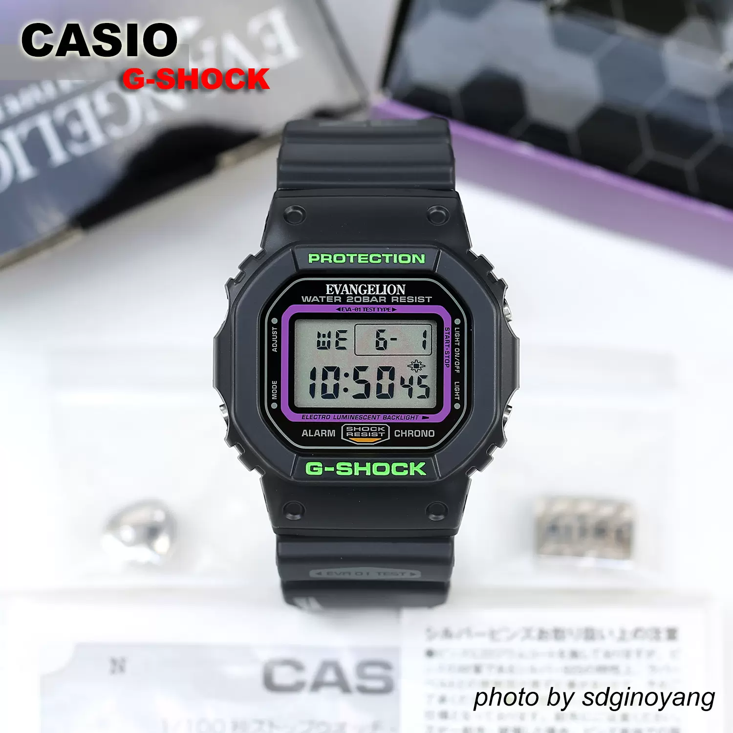 CASIO G-SHOCK新福音戰士初號機DW-5600VT EVA-01限定版全新結束-Taobao