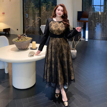 Plus size women's retro light national style design dress