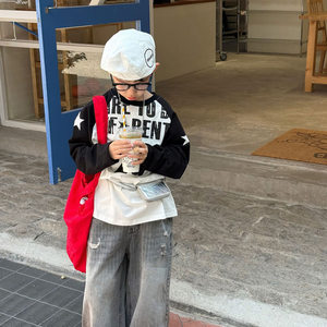 
Xiaojie's 2026 new spring style boys' Korean style raglan sleeve long-sleeved T-shirt handsome casual bottoming shirt