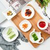 Pure white bone china household plate hotel ceramic snack plate hot pot plate oil plate dipping bowl flavor plate sauce vinegar plate