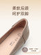 Xinnuo fashionable mother shoes genuine leather thick heel women's shoes temperament single shoes 2025 new spring middle-aged soft-soled leather shoes

