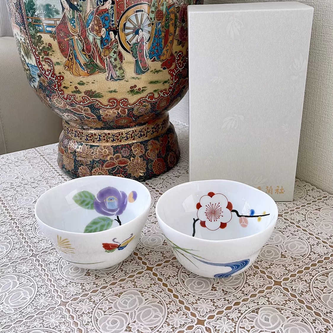 香兰社香蘭社白瓷中钵饭碗面碗日式料理汤碗对碗陶瓷餐具-Taobao