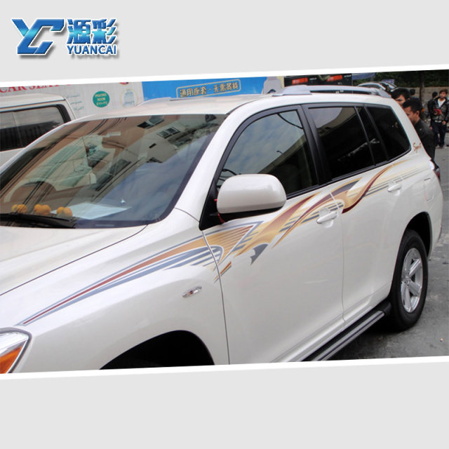 Suitable for Toyota Highlander body color strips stickers Modified trawl stickers Highlander car stickers
