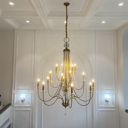 American Duplex Staircase Chandelier House Loft Empty Living Room Lamp Restaurant Lamp Creative French Crystal Large Chandelier