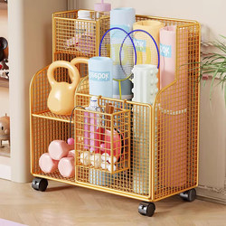 Yoga Mat Storage Basket, High-Looking and Stylish, Suitable for Home Use, Dumbbell Fitness Equipment, Basketball Storage Rack with Wheels for Home Use